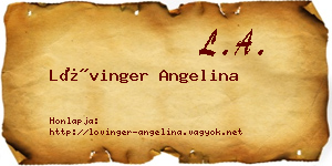Lővinger Angelina névjegykártya